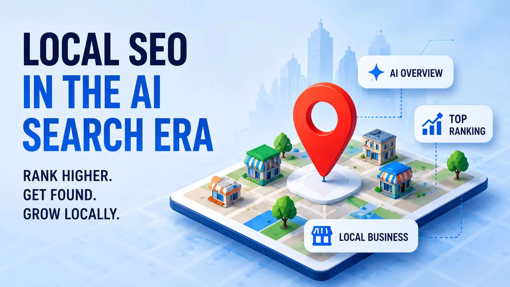 Local SEO dashboard showing Google Maps rankings, customer reviews, service area pages and qualified leads